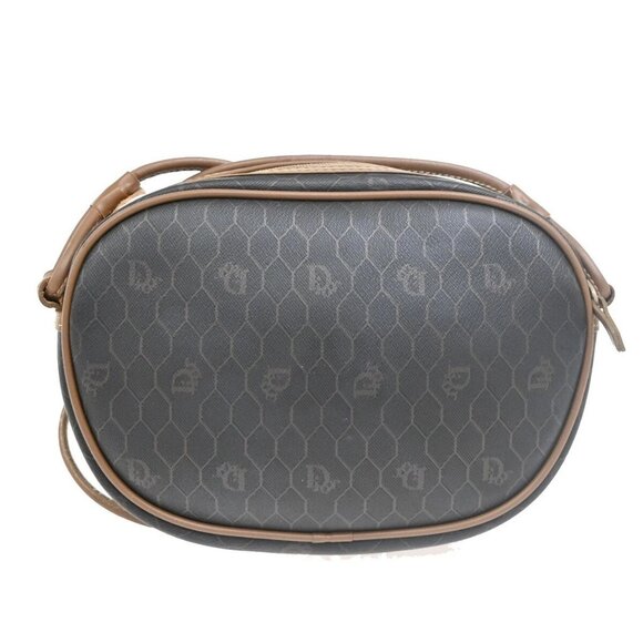 CHRISTIAN DIOR Logos Honeycomb Shoulder Bag PVC Leather Brown Gold 68FB851 - Picture 3 of 15